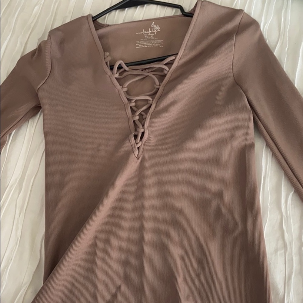Free People Lace Up Long Sleeve